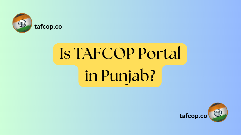 is tafcop portal in punjab